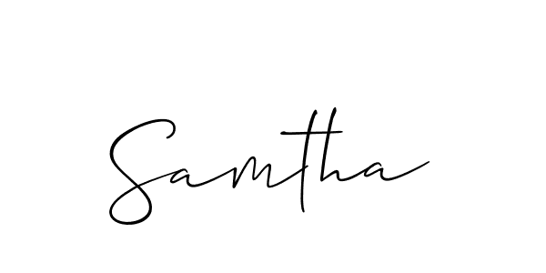 Also we have Samtha name is the best signature style. Create professional handwritten signature collection using Allison_Script autograph style. Samtha signature style 2 images and pictures png