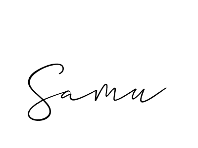 You should practise on your own different ways (Allison_Script) to write your name (Samu) in signature. don't let someone else do it for you. Samu signature style 2 images and pictures png