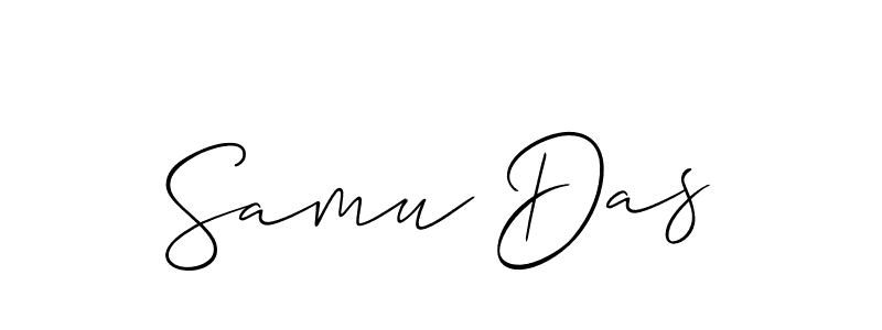 Samu Das stylish signature style. Best Handwritten Sign (Allison_Script) for my name. Handwritten Signature Collection Ideas for my name Samu Das. Samu Das signature style 2 images and pictures png