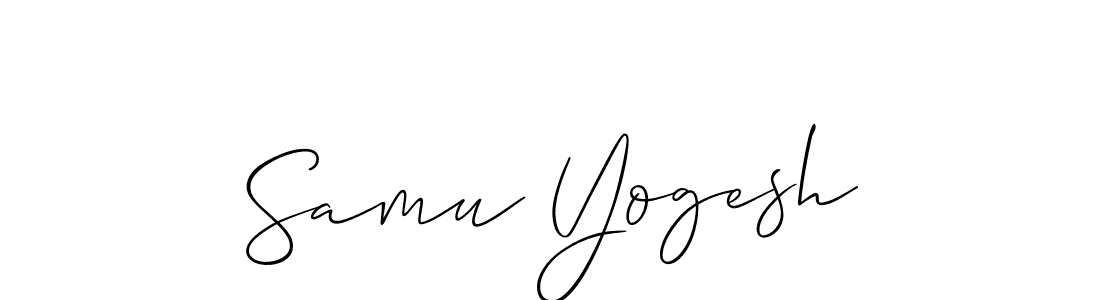How to make Samu Yogesh signature? Allison_Script is a professional autograph style. Create handwritten signature for Samu Yogesh name. Samu Yogesh signature style 2 images and pictures png