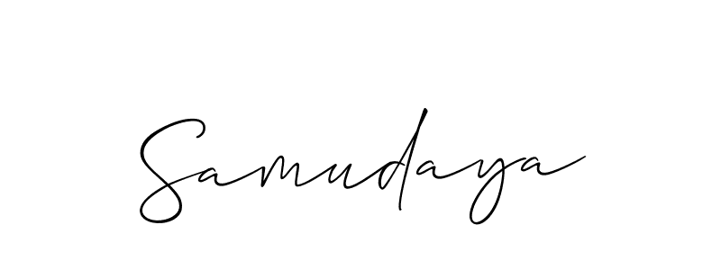 Samudaya stylish signature style. Best Handwritten Sign (Allison_Script) for my name. Handwritten Signature Collection Ideas for my name Samudaya. Samudaya signature style 2 images and pictures png