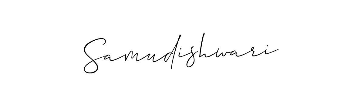 Create a beautiful signature design for name Samudishwari. With this signature (Allison_Script) fonts, you can make a handwritten signature for free. Samudishwari signature style 2 images and pictures png
