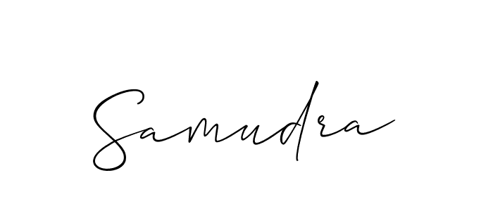 How to make Samudra signature? Allison_Script is a professional autograph style. Create handwritten signature for Samudra name. Samudra signature style 2 images and pictures png