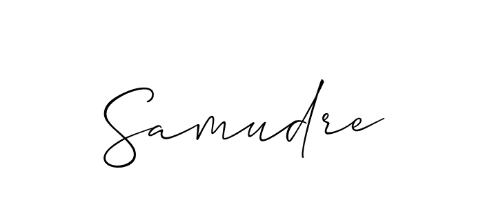 if you are searching for the best signature style for your name Samudre. so please give up your signature search. here we have designed multiple signature styles  using Allison_Script. Samudre signature style 2 images and pictures png
