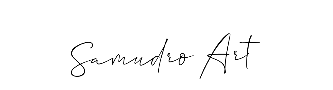 How to make Samudro Art signature? Allison_Script is a professional autograph style. Create handwritten signature for Samudro Art name. Samudro Art signature style 2 images and pictures png