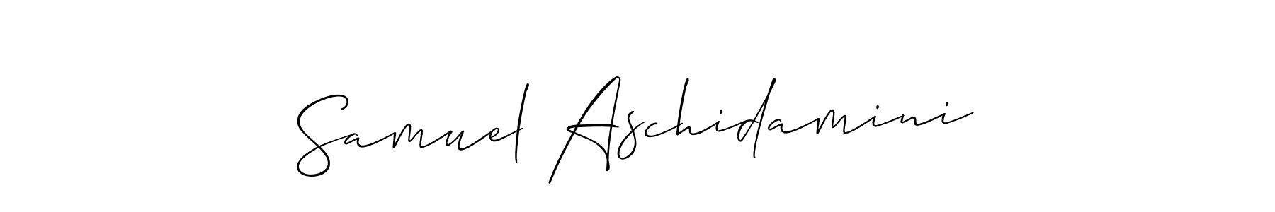 It looks lik you need a new signature style for name Samuel Aschidamini. Design unique handwritten (Allison_Script) signature with our free signature maker in just a few clicks. Samuel Aschidamini signature style 2 images and pictures png