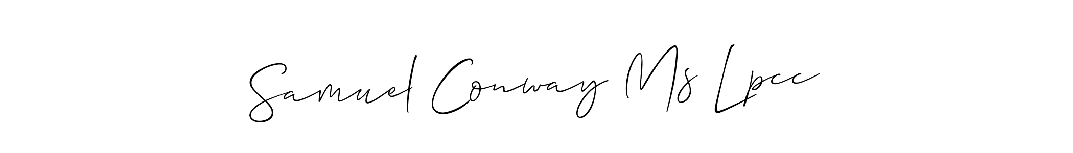 Create a beautiful signature design for name Samuel Conway Ms Lpcc. With this signature (Allison_Script) fonts, you can make a handwritten signature for free. Samuel Conway Ms Lpcc signature style 2 images and pictures png