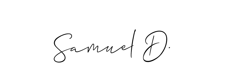 Design your own signature with our free online signature maker. With this signature software, you can create a handwritten (Allison_Script) signature for name Samuel D.. Samuel D. signature style 2 images and pictures png