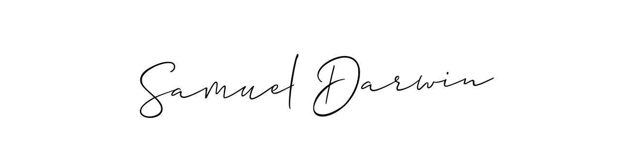 Make a beautiful signature design for name Samuel Darwin. With this signature (Allison_Script) style, you can create a handwritten signature for free. Samuel Darwin signature style 2 images and pictures png