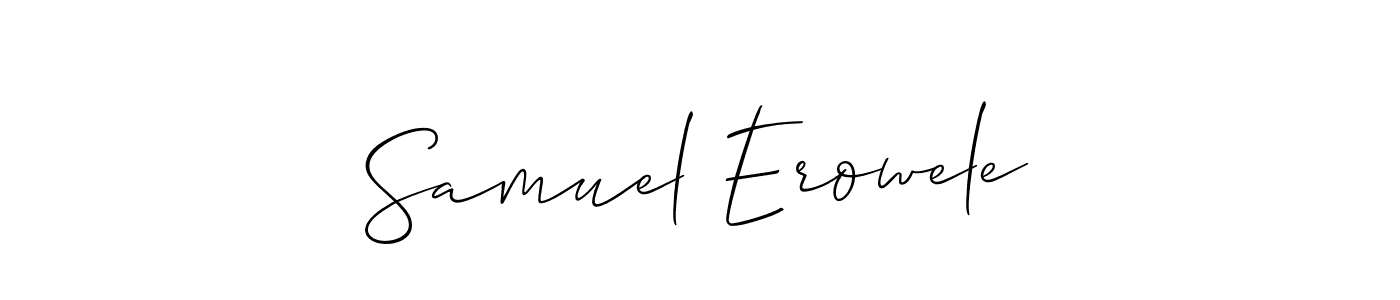 Create a beautiful signature design for name Samuel Erowele. With this signature (Allison_Script) fonts, you can make a handwritten signature for free. Samuel Erowele signature style 2 images and pictures png