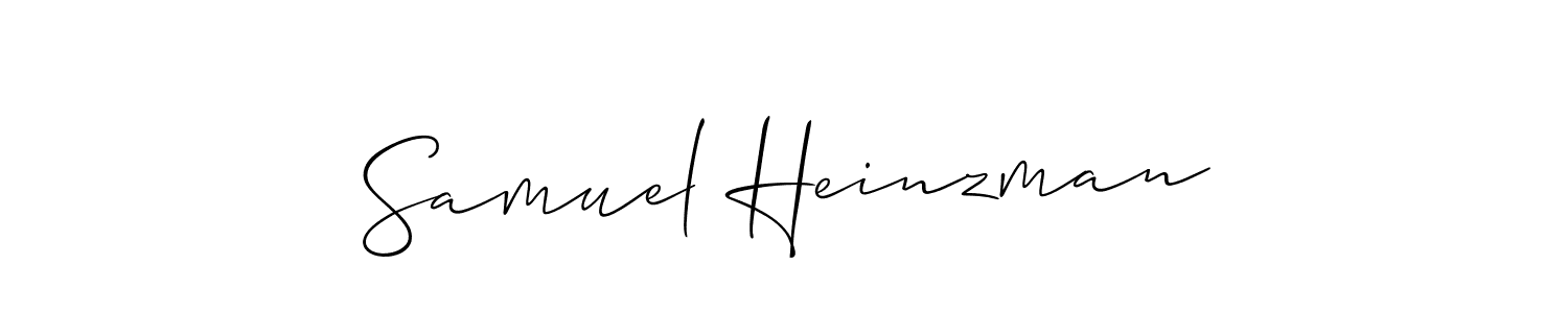 Use a signature maker to create a handwritten signature online. With this signature software, you can design (Allison_Script) your own signature for name Samuel Heinzman. Samuel Heinzman signature style 2 images and pictures png