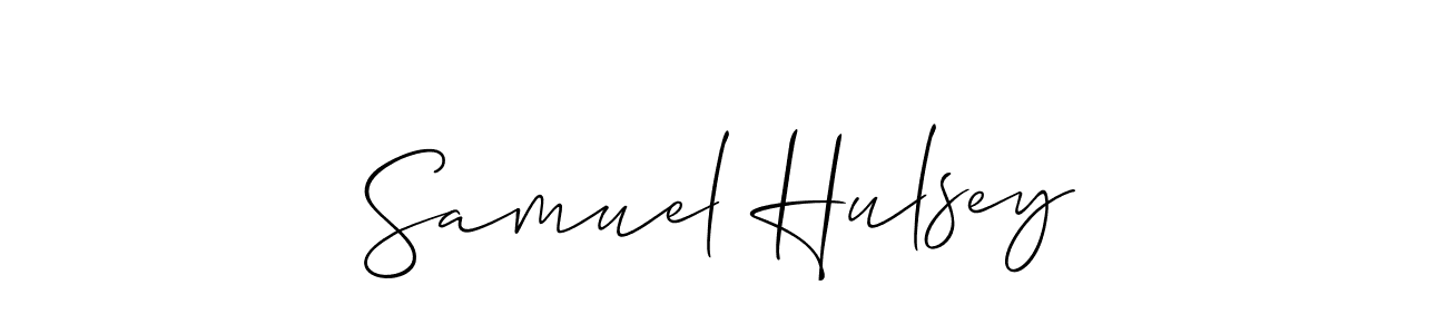This is the best signature style for the Samuel Hulsey name. Also you like these signature font (Allison_Script). Mix name signature. Samuel Hulsey signature style 2 images and pictures png