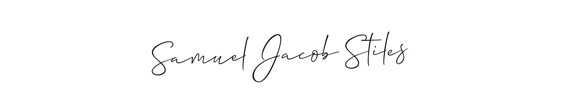 Allison_Script is a professional signature style that is perfect for those who want to add a touch of class to their signature. It is also a great choice for those who want to make their signature more unique. Get Samuel Jacob Stiles name to fancy signature for free. Samuel Jacob Stiles signature style 2 images and pictures png