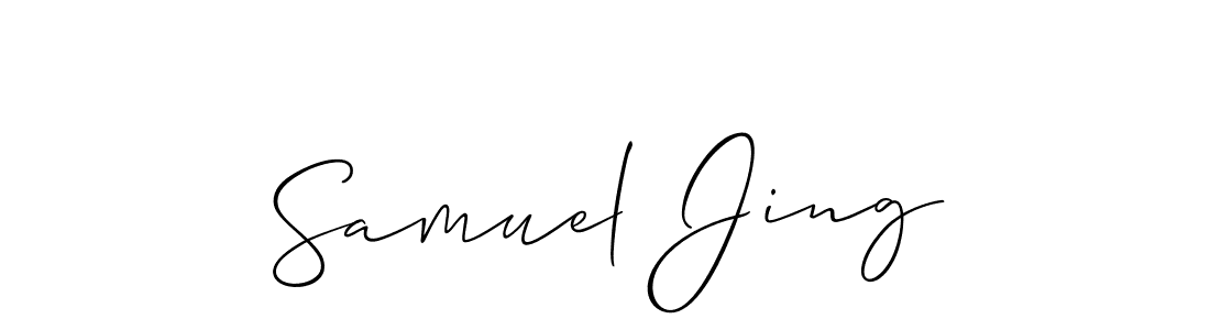 Make a short Samuel Jing signature style. Manage your documents anywhere anytime using Allison_Script. Create and add eSignatures, submit forms, share and send files easily. Samuel Jing signature style 2 images and pictures png