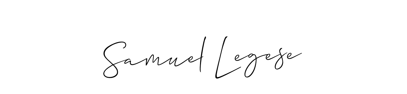 How to make Samuel Legese signature? Allison_Script is a professional autograph style. Create handwritten signature for Samuel Legese name. Samuel Legese signature style 2 images and pictures png