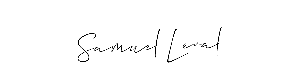 How to make Samuel Leval signature? Allison_Script is a professional autograph style. Create handwritten signature for Samuel Leval name. Samuel Leval signature style 2 images and pictures png