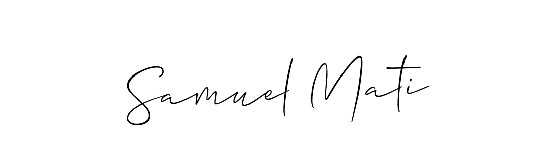 Use a signature maker to create a handwritten signature online. With this signature software, you can design (Allison_Script) your own signature for name Samuel Mati. Samuel Mati signature style 2 images and pictures png