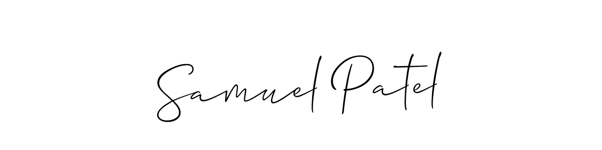 You should practise on your own different ways (Allison_Script) to write your name (Samuel Patel) in signature. don't let someone else do it for you. Samuel Patel signature style 2 images and pictures png