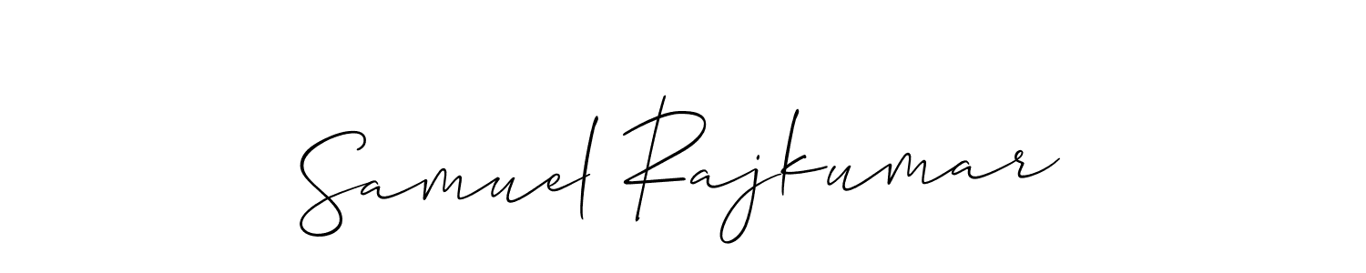 It looks lik you need a new signature style for name Samuel Rajkumar. Design unique handwritten (Allison_Script) signature with our free signature maker in just a few clicks. Samuel Rajkumar signature style 2 images and pictures png