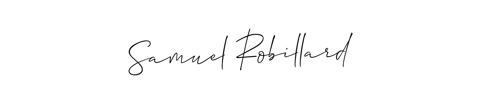 Samuel Robillard stylish signature style. Best Handwritten Sign (Allison_Script) for my name. Handwritten Signature Collection Ideas for my name Samuel Robillard. Samuel Robillard signature style 2 images and pictures png