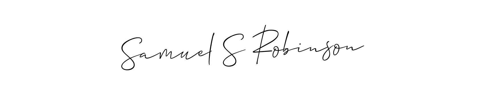 How to make Samuel S Robinson name signature. Use Allison_Script style for creating short signs online. This is the latest handwritten sign. Samuel S Robinson signature style 2 images and pictures png