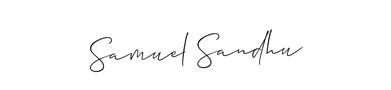 Allison_Script is a professional signature style that is perfect for those who want to add a touch of class to their signature. It is also a great choice for those who want to make their signature more unique. Get Samuel Sandhu name to fancy signature for free. Samuel Sandhu signature style 2 images and pictures png