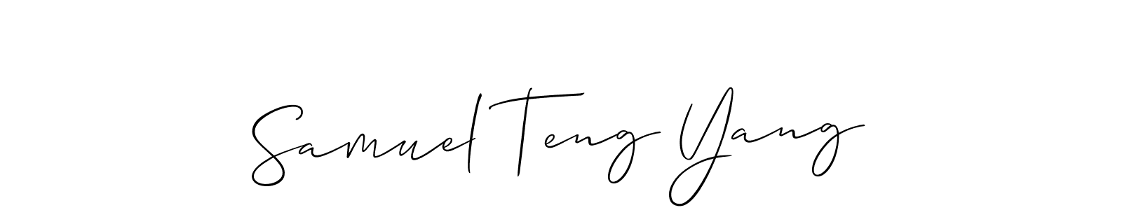 How to Draw Samuel Teng Yang signature style? Allison_Script is a latest design signature styles for name Samuel Teng Yang. Samuel Teng Yang signature style 2 images and pictures png