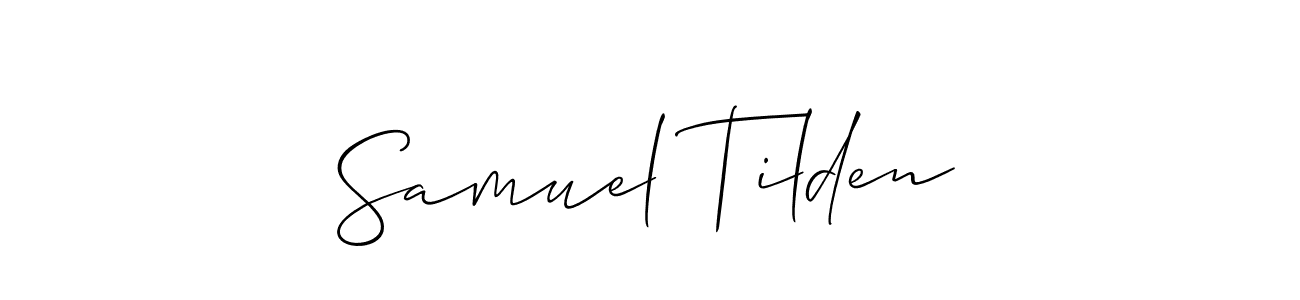 You should practise on your own different ways (Allison_Script) to write your name (Samuel Tilden) in signature. don't let someone else do it for you. Samuel Tilden signature style 2 images and pictures png