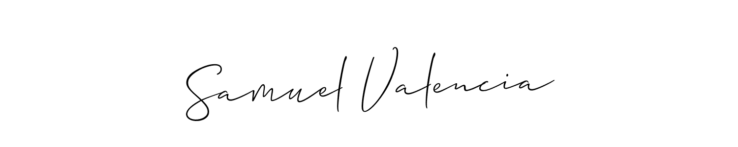 Design your own signature with our free online signature maker. With this signature software, you can create a handwritten (Allison_Script) signature for name Samuel Valencia. Samuel Valencia signature style 2 images and pictures png