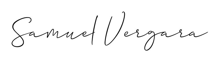 Transform the name Samuel Vergara into a signature masterpiece using Allison_Script font. Ideal for photographers, artists, and creators looking for watermarks. Samuel Vergara signature style 2 images and pictures png