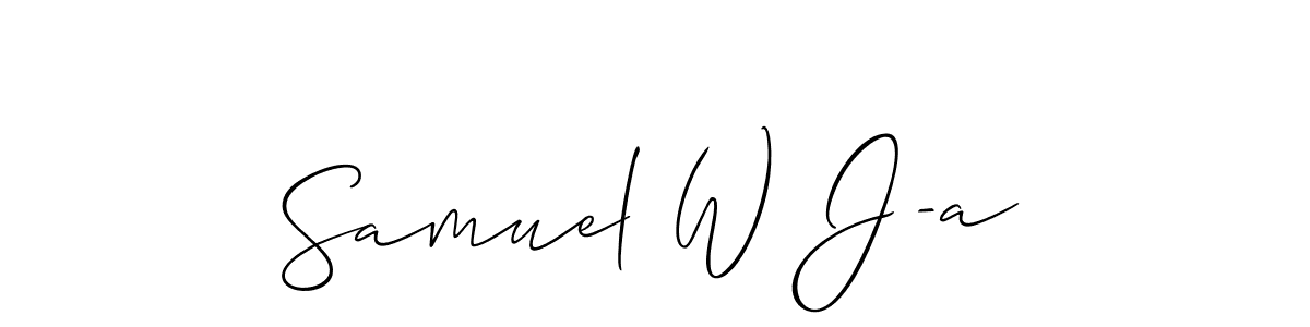 Also we have Samuel W J-a name is the best signature style. Create professional handwritten signature collection using Allison_Script autograph style. Samuel W J-a signature style 2 images and pictures png