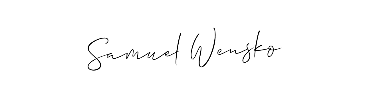 How to make Samuel Wensko signature? Allison_Script is a professional autograph style. Create handwritten signature for Samuel Wensko name. Samuel Wensko signature style 2 images and pictures png