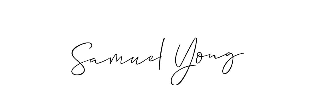 Make a short Samuel Yong signature style. Manage your documents anywhere anytime using Allison_Script. Create and add eSignatures, submit forms, share and send files easily. Samuel Yong signature style 2 images and pictures png
