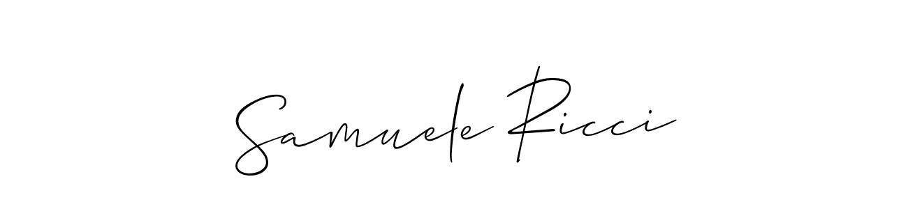 Create a beautiful signature design for name Samuele Ricci. With this signature (Allison_Script) fonts, you can make a handwritten signature for free. Samuele Ricci signature style 2 images and pictures png