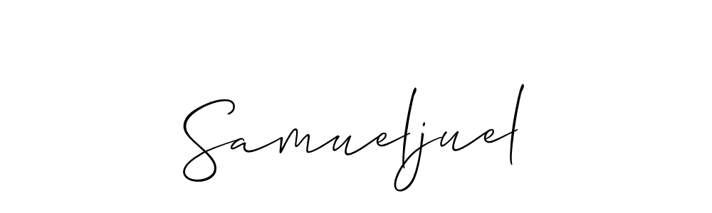 Similarly Allison_Script is the best handwritten signature design. Signature creator online .You can use it as an online autograph creator for name Samueljuel. Samueljuel signature style 2 images and pictures png