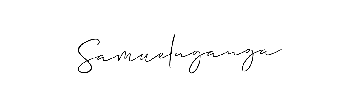 Design your own signature with our free online signature maker. With this signature software, you can create a handwritten (Allison_Script) signature for name Samuelnganga. Samuelnganga signature style 2 images and pictures png