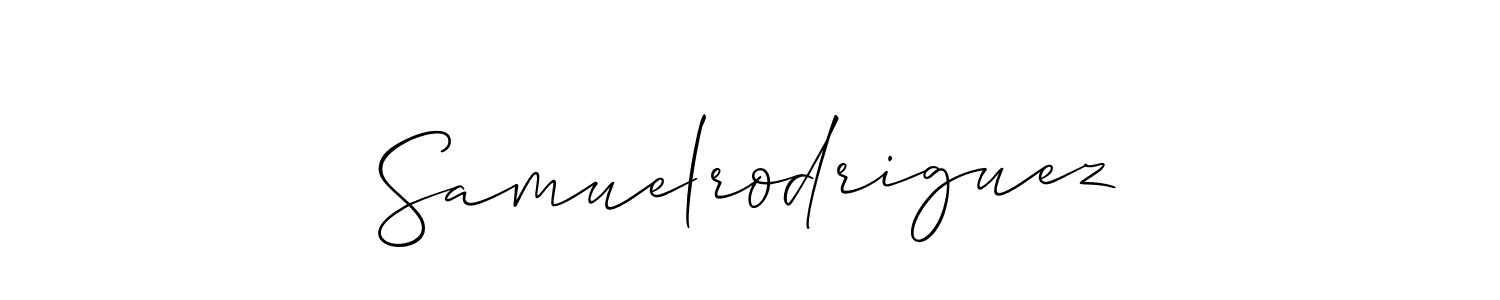 Design your own signature with our free online signature maker. With this signature software, you can create a handwritten (Allison_Script) signature for name Samuelrodriguez. Samuelrodriguez signature style 2 images and pictures png