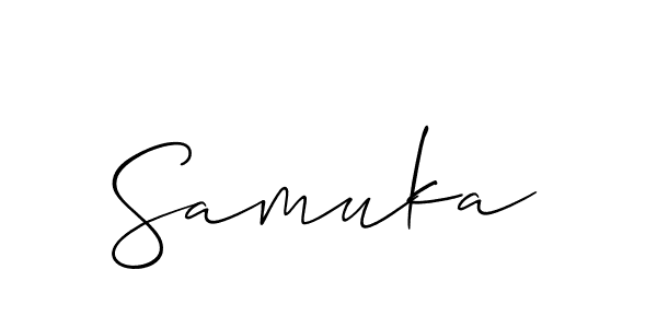 Once you've used our free online signature maker to create your best signature Allison_Script style, it's time to enjoy all of the benefits that Samuka name signing documents. Samuka signature style 2 images and pictures png