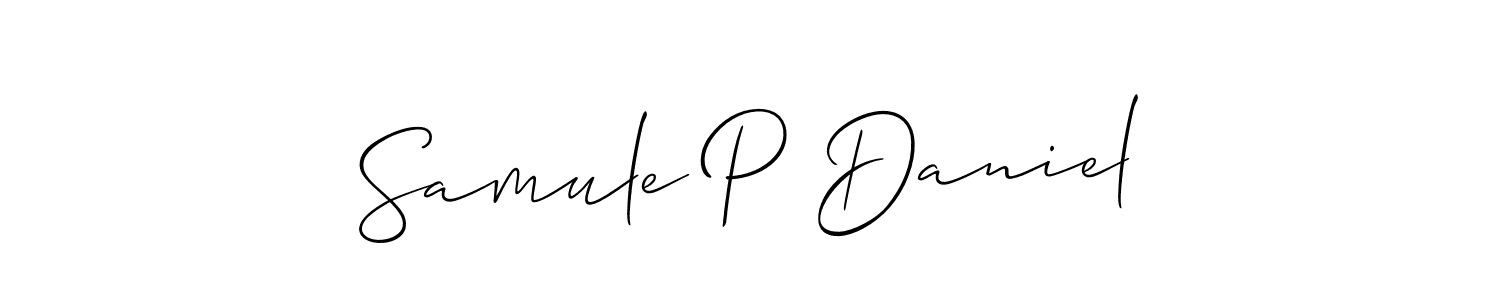 Samule P Daniel stylish signature style. Best Handwritten Sign (Allison_Script) for my name. Handwritten Signature Collection Ideas for my name Samule P Daniel. Samule P Daniel signature style 2 images and pictures png