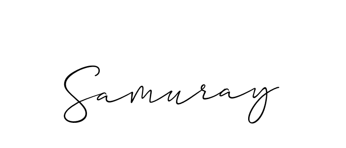 Also we have Samuray name is the best signature style. Create professional handwritten signature collection using Allison_Script autograph style. Samuray signature style 2 images and pictures png