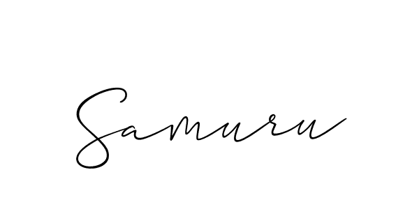 Also You can easily find your signature by using the search form. We will create Samuru name handwritten signature images for you free of cost using Allison_Script sign style. Samuru signature style 2 images and pictures png