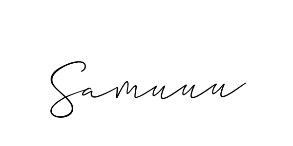 Also You can easily find your signature by using the search form. We will create Samuuu name handwritten signature images for you free of cost using Allison_Script sign style. Samuuu signature style 2 images and pictures png
