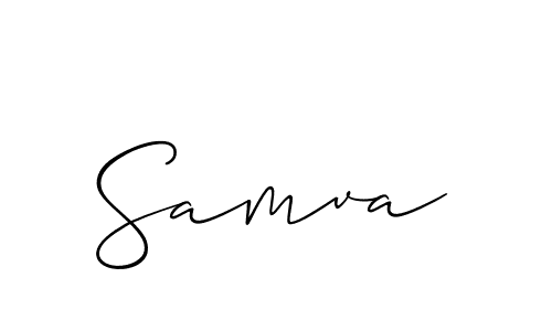 How to make Samva signature? Allison_Script is a professional autograph style. Create handwritten signature for Samva name. Samva signature style 2 images and pictures png