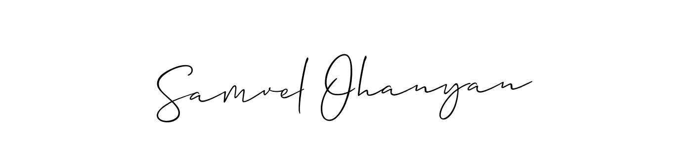 Also You can easily find your signature by using the search form. We will create Samvel Ohanyan name handwritten signature images for you free of cost using Allison_Script sign style. Samvel Ohanyan signature style 2 images and pictures png