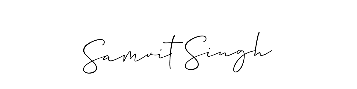 Use a signature maker to create a handwritten signature online. With this signature software, you can design (Allison_Script) your own signature for name Samvit Singh. Samvit Singh signature style 2 images and pictures png