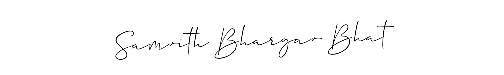 How to make Samvith Bhargav Bhat signature? Allison_Script is a professional autograph style. Create handwritten signature for Samvith Bhargav Bhat name. Samvith Bhargav Bhat signature style 2 images and pictures png