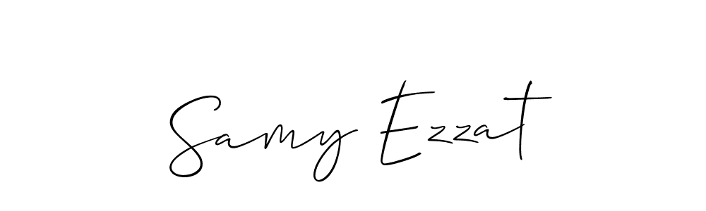 You should practise on your own different ways (Allison_Script) to write your name (Samy Ezzat) in signature. don't let someone else do it for you. Samy Ezzat signature style 2 images and pictures png