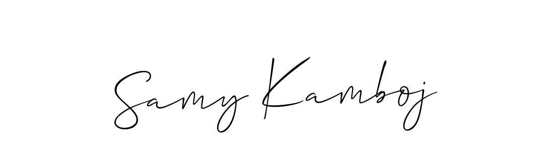 Design your own signature with our free online signature maker. With this signature software, you can create a handwritten (Allison_Script) signature for name Samy Kamboj. Samy Kamboj signature style 2 images and pictures png