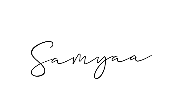 Also we have Samyaa name is the best signature style. Create professional handwritten signature collection using Allison_Script autograph style. Samyaa signature style 2 images and pictures png
