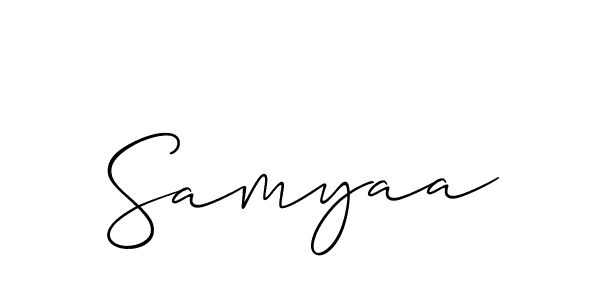 Also we have Samyaa name is the best signature style. Create professional handwritten signature collection using Allison_Script autograph style. Samyaa signature style 2 images and pictures png